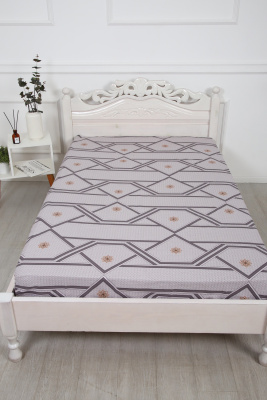 Простыня поплин Юпитер серо-розовый